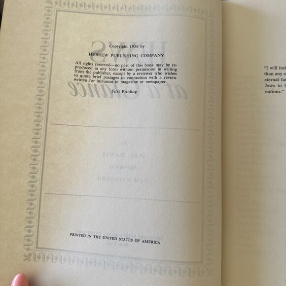 (First Printing) 1956 HC Jews At a Glance by Mac Davis - Picture 4 of 16